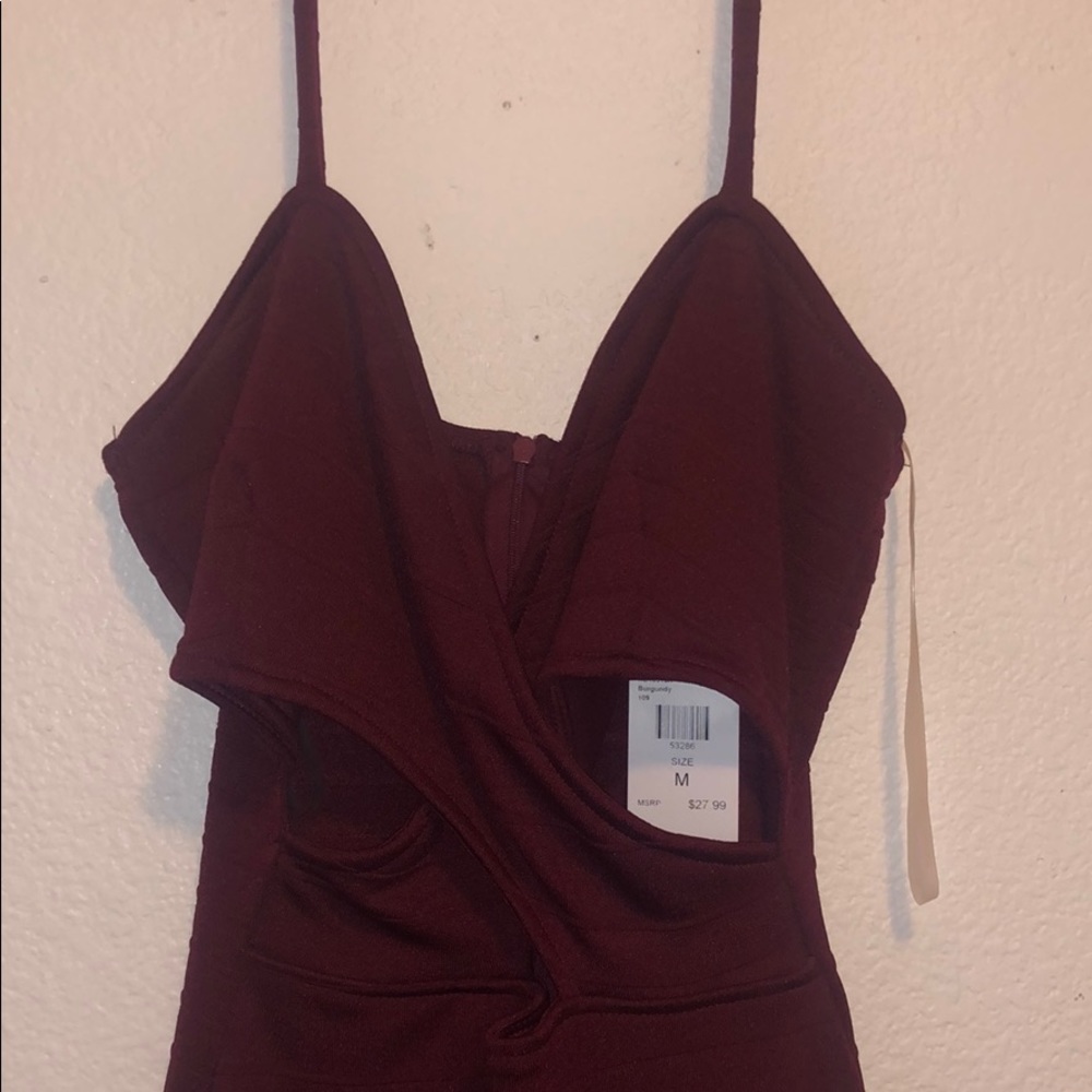 Burgundy dress